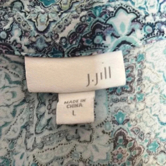 J Jill 3/4 button collar top size large - Picture 4 of 6